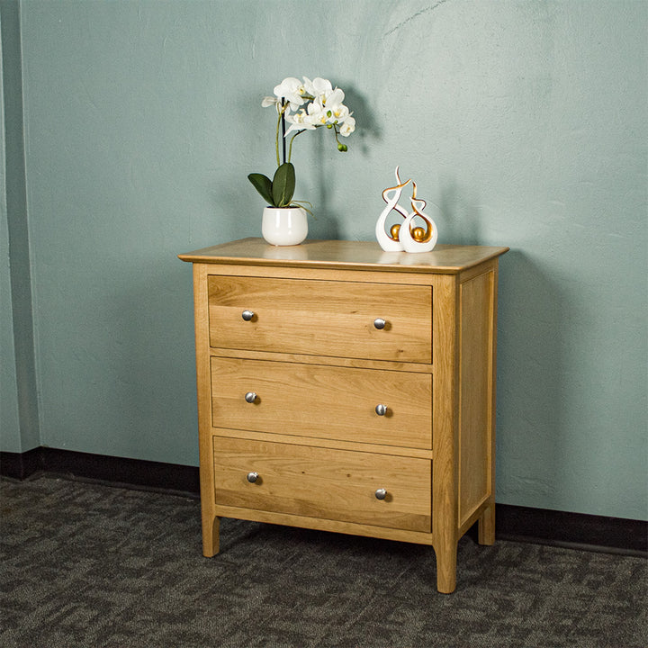Victoria Oak 3 Drawer Tallboy
