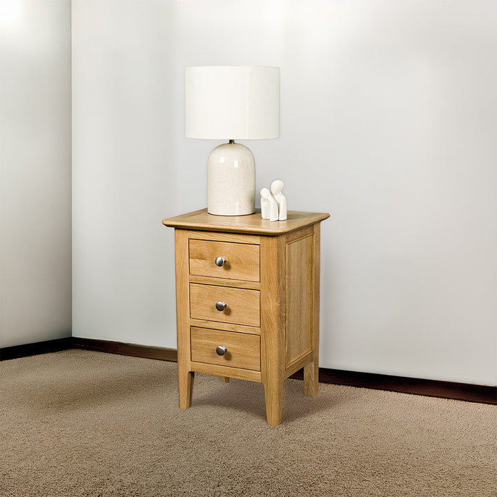 Victoria Small Oak Bedside Cabinet