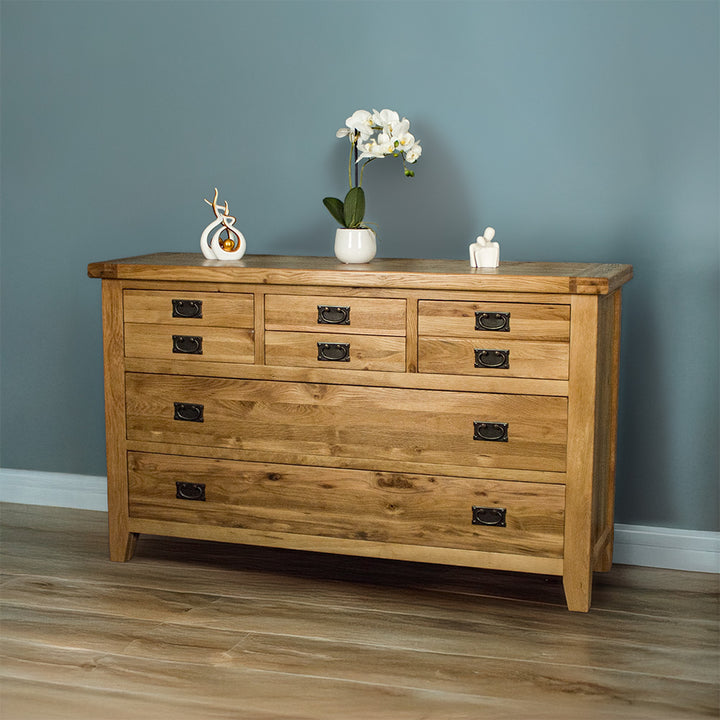 Vienna 6 Drawer Oak Lowboy