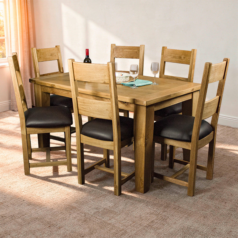 Vienna 6 Seater Oak Dining Suite