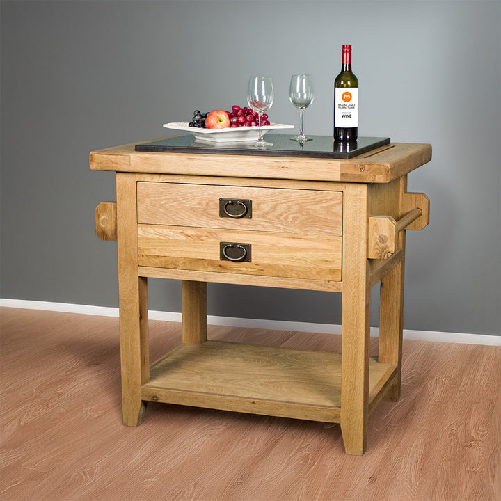 Vienna Oak Butcher's Block with Granite Top