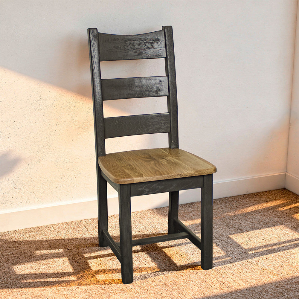 Vienna Oak Dining Chair (Black)
