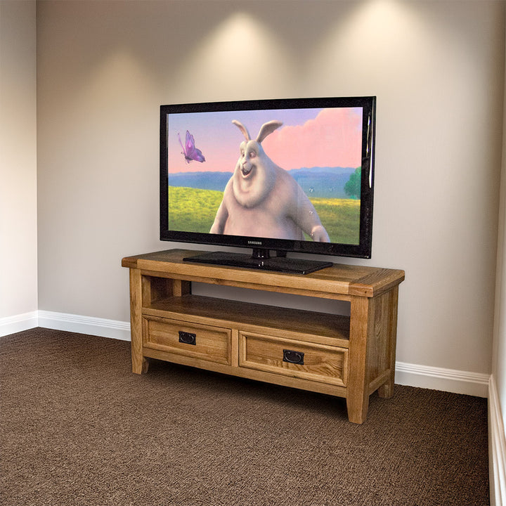 Yes 2 Drawer Oak Entertainment Unit