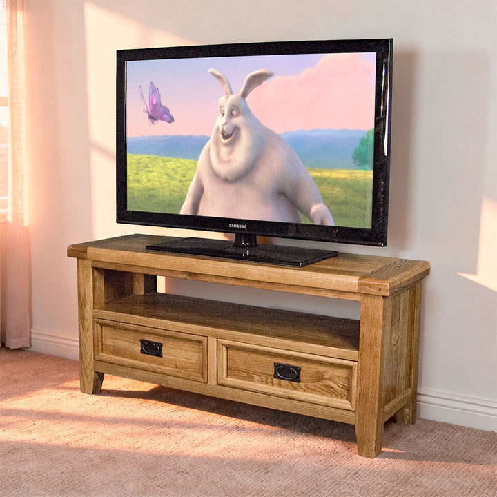 Yes 2 Drawer Oak Entertainment Unit