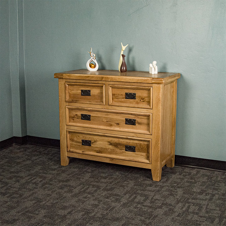 Yes Four Drawer Oak Lowboy