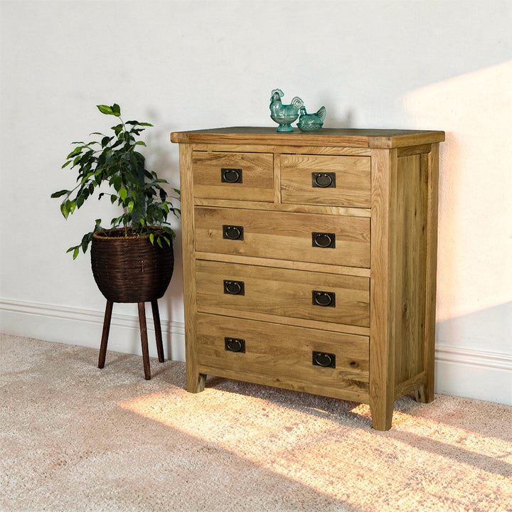 Yes Five Drawer Oak Chest