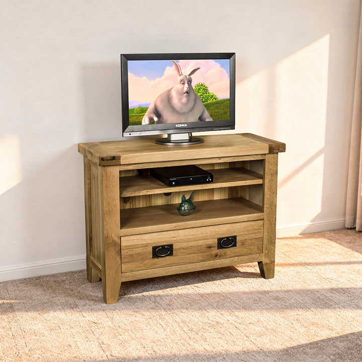 Yes Solid Oak Compact TV Unit