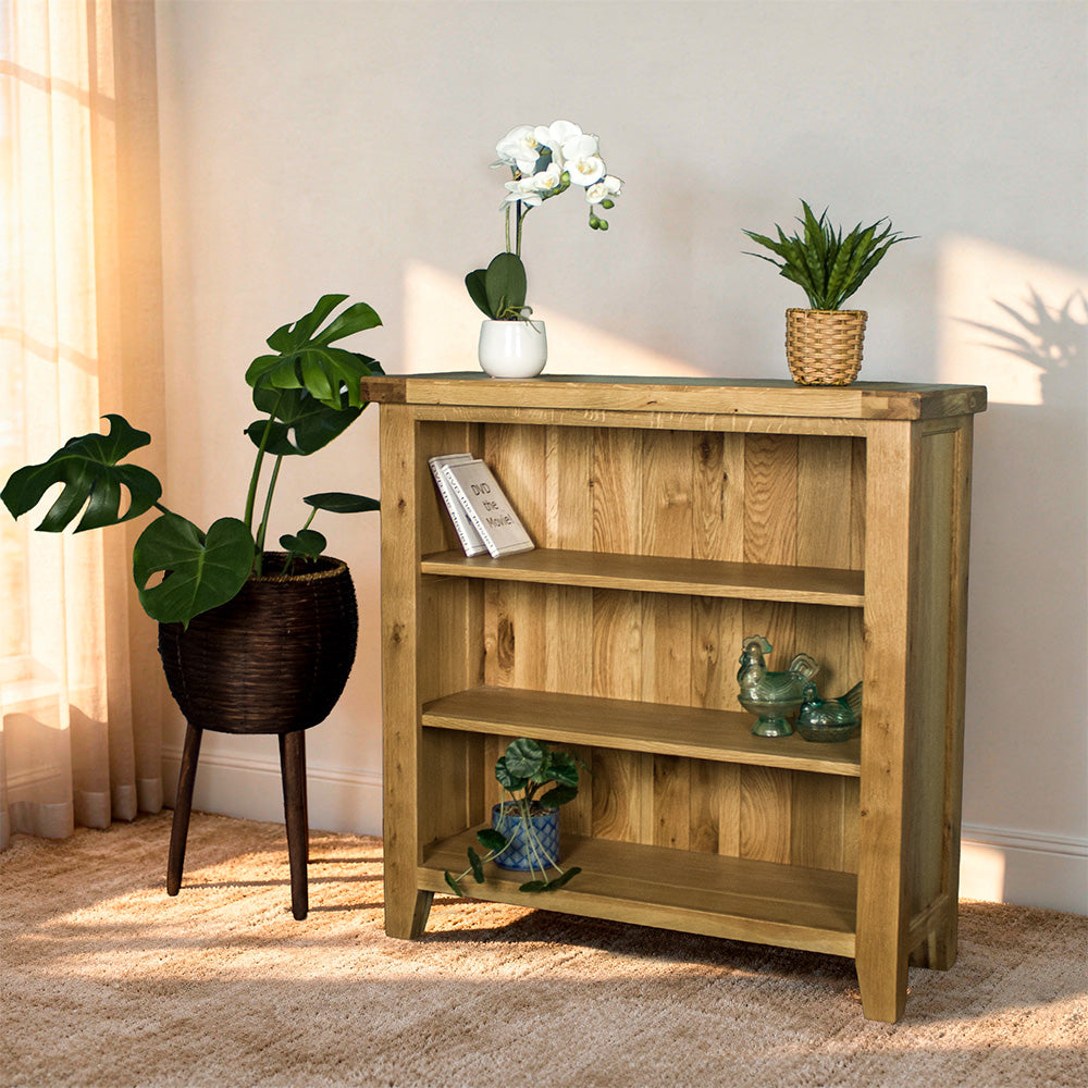 Yes Low Oak Bookcase