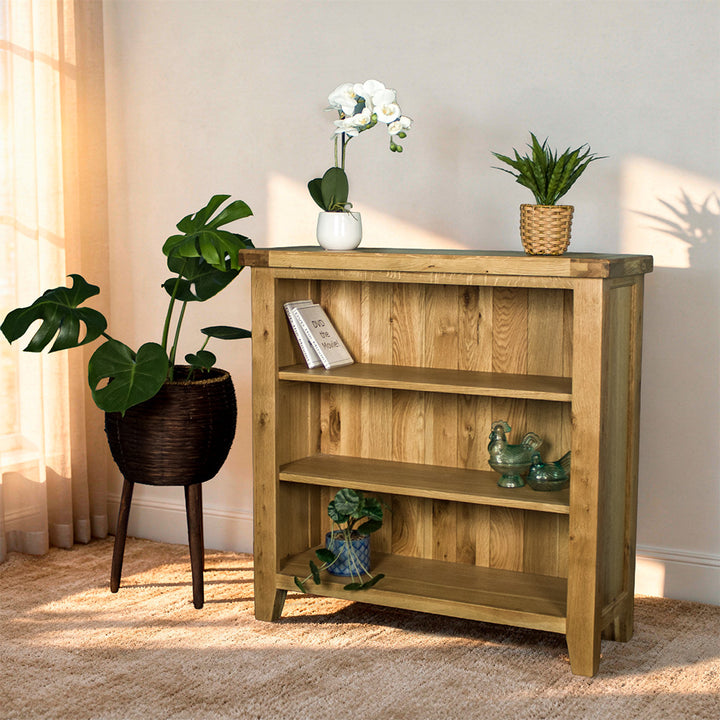 Yes Low Oak Bookcase