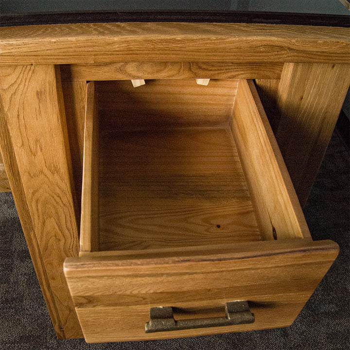Camden Granite Top Oak Kitchen Workbench
