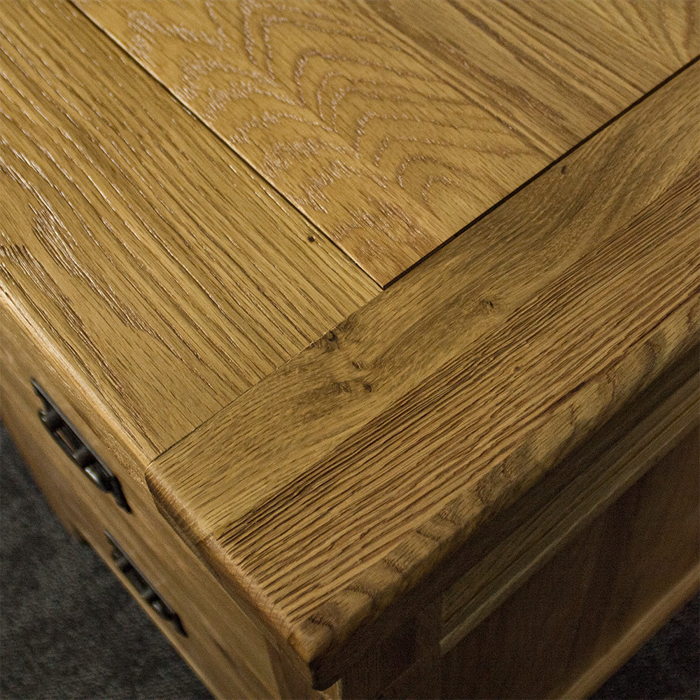 Vienna 7 Drawer Oak Executive Desk