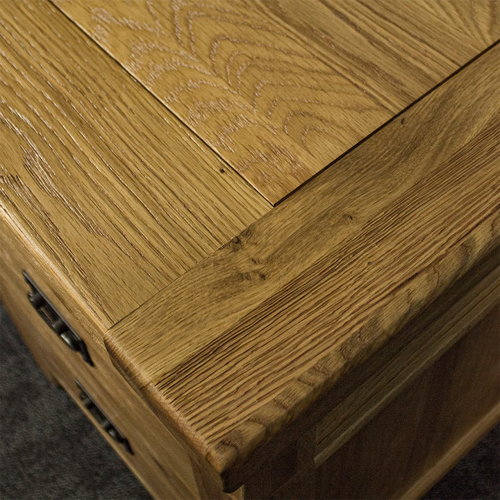 Vienna 7 Drawer Oak Executive Desk