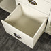 Overall of the deep drawer of the white Alton 2 Door 5 Drawer Buffet