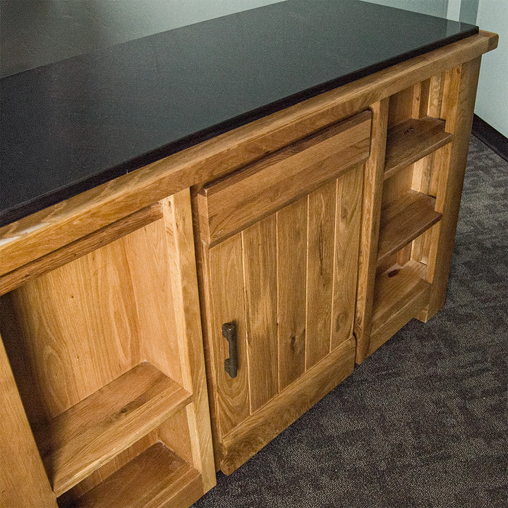 Camden Granite Top Oak Kitchen Workbench