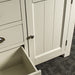 Overall image of the white door on the Alton 2 Door 5 Drawer Buffet