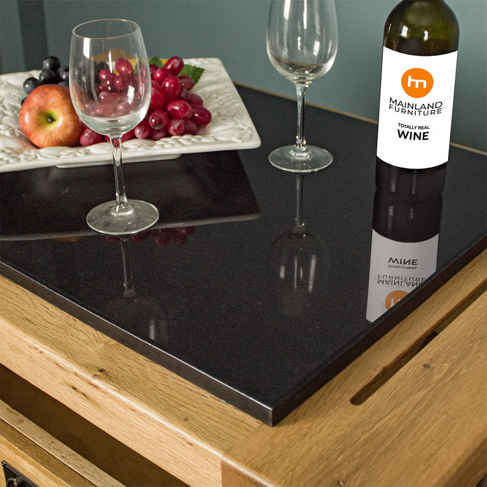 Vienna Oak Butcher's Block with Granite Top