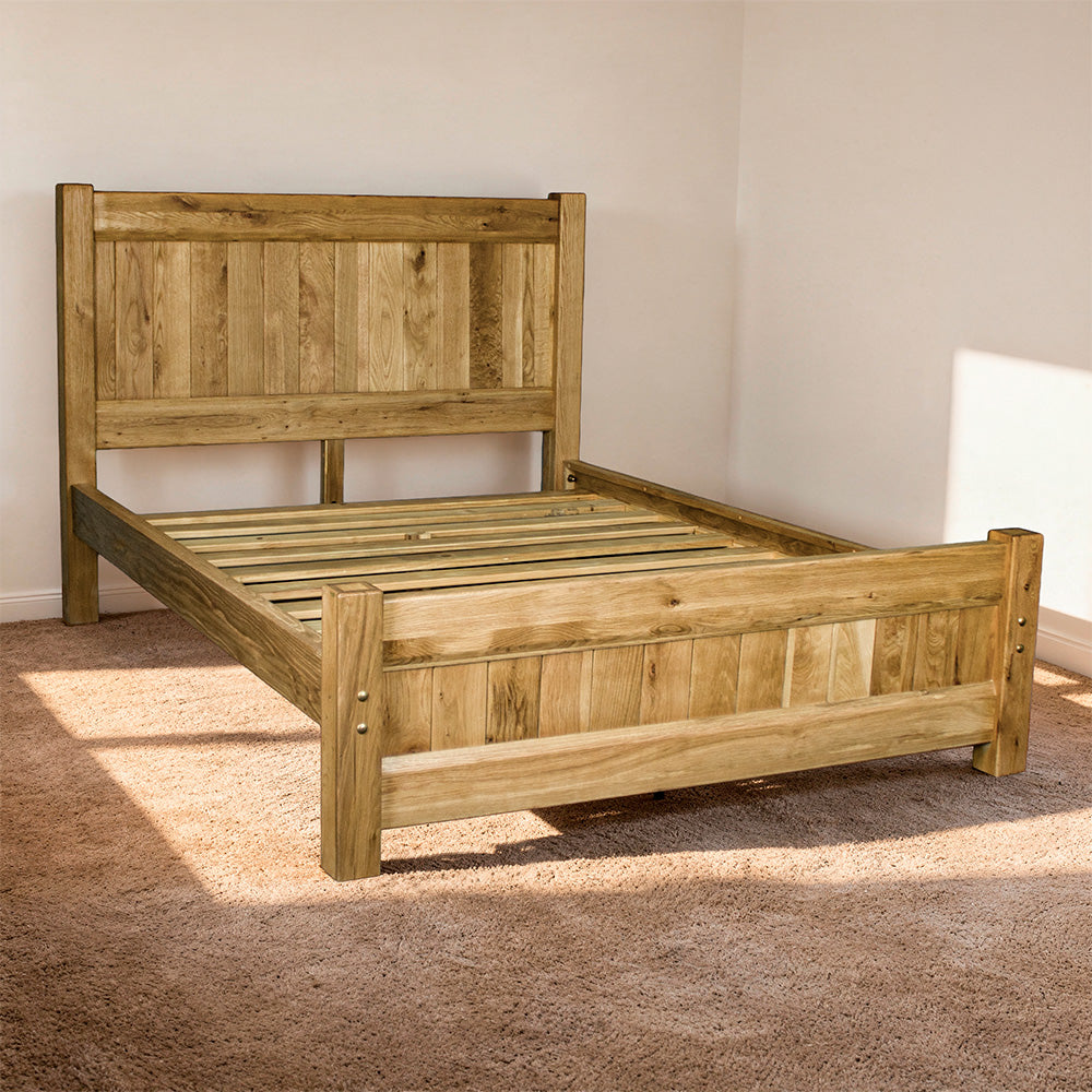 Amalfi Oak Queen Bed Frame