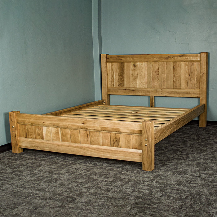 An overall view of the Amalfi Super King Oak Bed Frame.