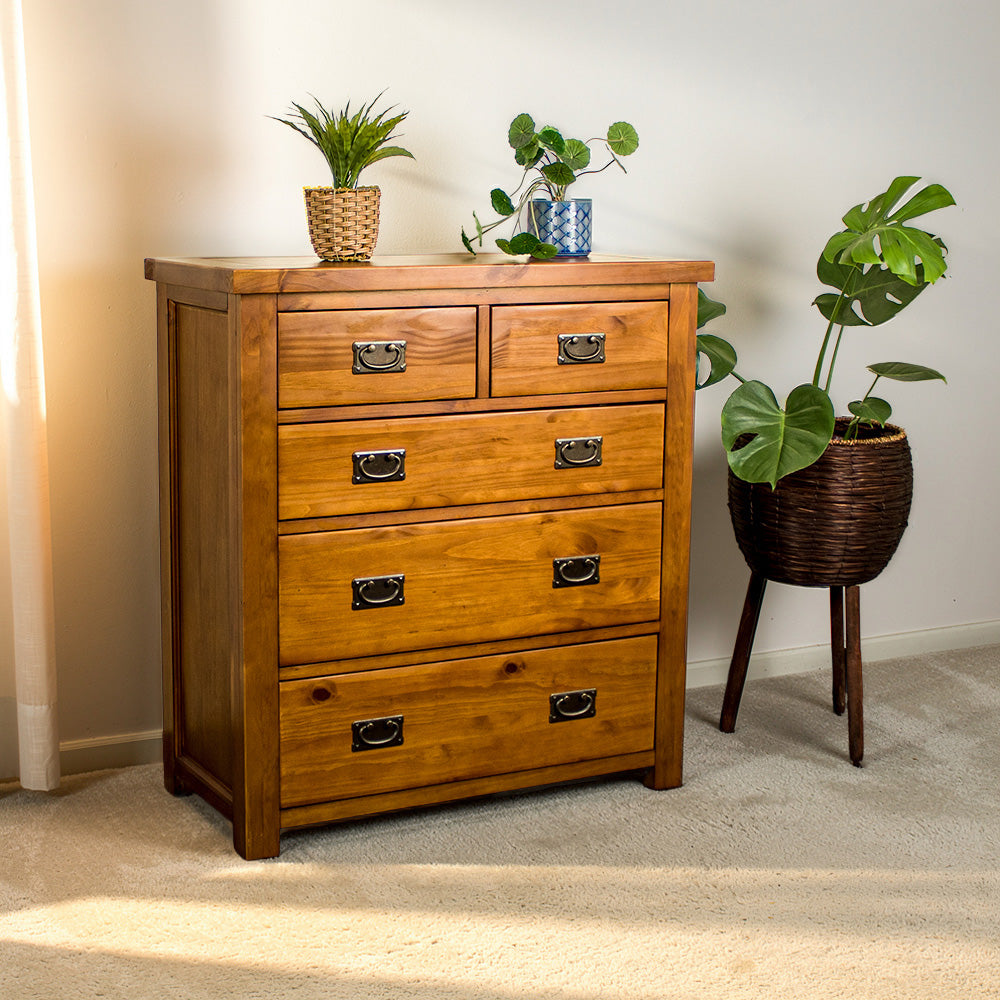 New Quebec Five Drawer Tallboy