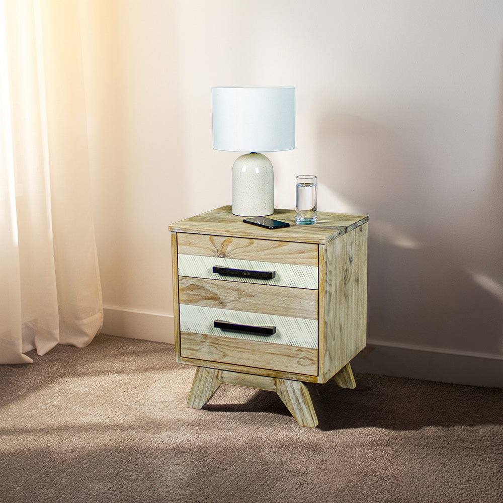 Soho 2-Drawer NZ Pine Bedside Cabinet