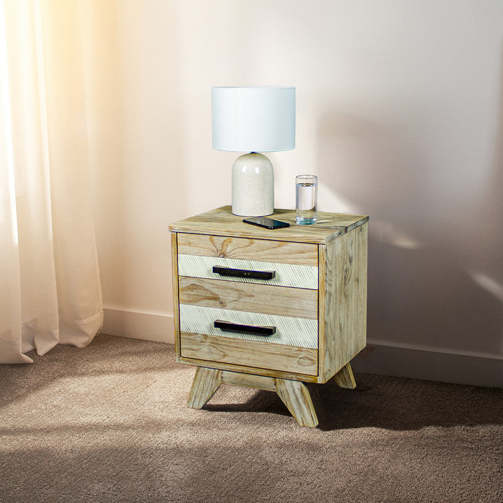 Soho 2-Drawer NZ Pine Bedside Cabinet