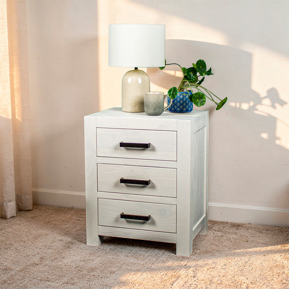 Vancouver White Bedside Cabinet