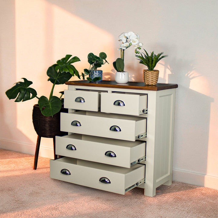 Alton 5 Drawer Pine Tallboy