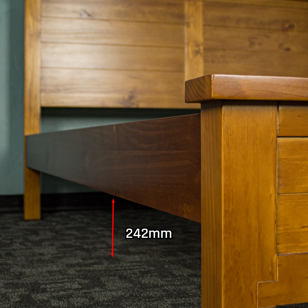 Alton Rimu-Stained NZ Pine King Bed Frame