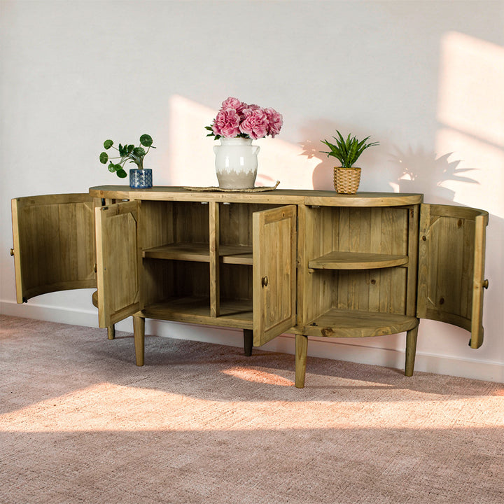 Buffalo Recycled Pine Curved Buffet