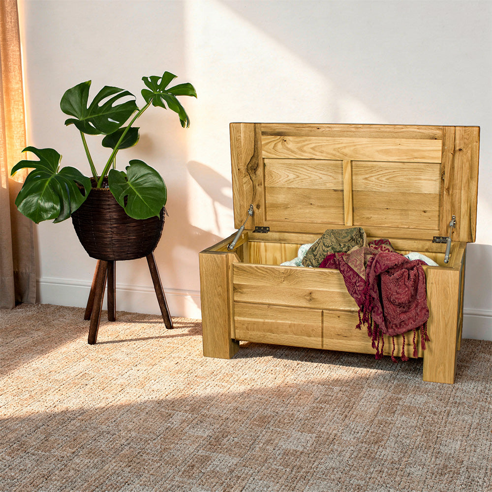 Camden Oak Blanket Box