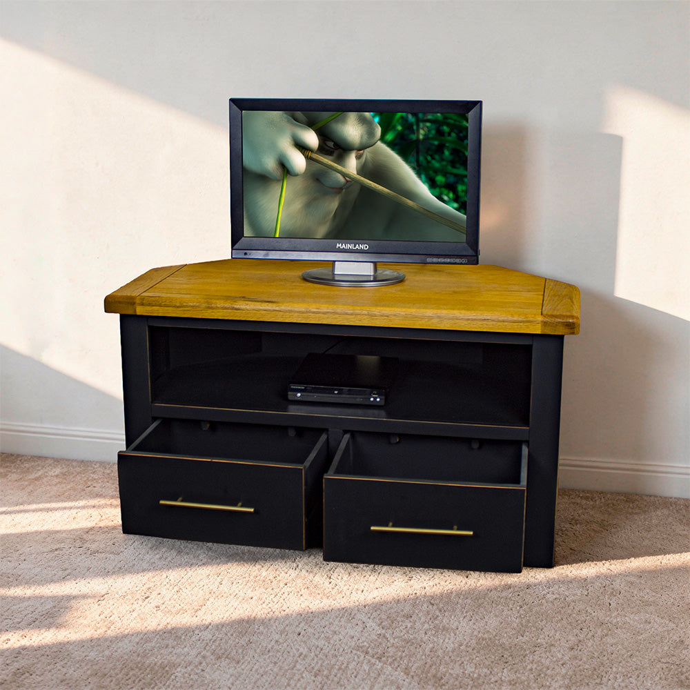 Cascais Oak-top Corner Entertainment Unit