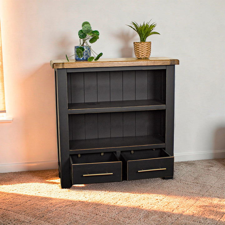 Cascais Oak-top Low Bookcase