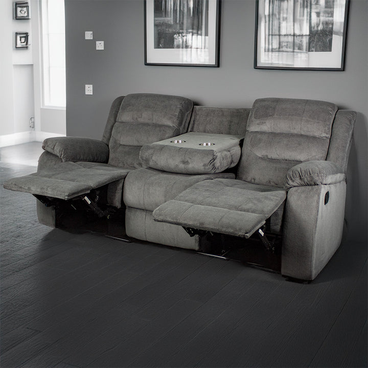 Costanza 3-Seater Recliner Sofa (Grey)