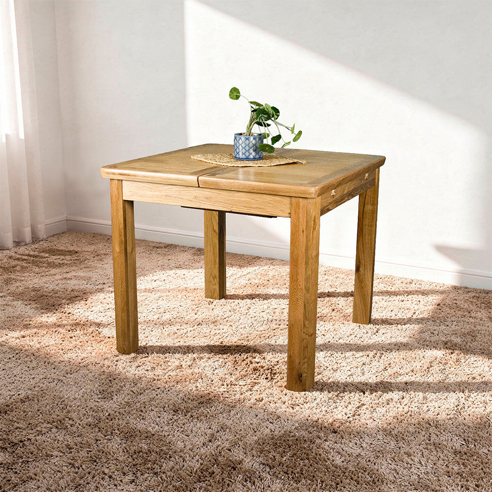 Dakota 4 Seater Square Oak Extending Dining Suite