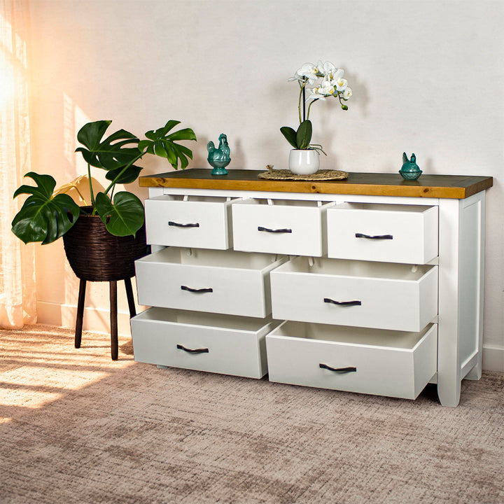 Felixstowe 7 Drawer Pine Lowboy