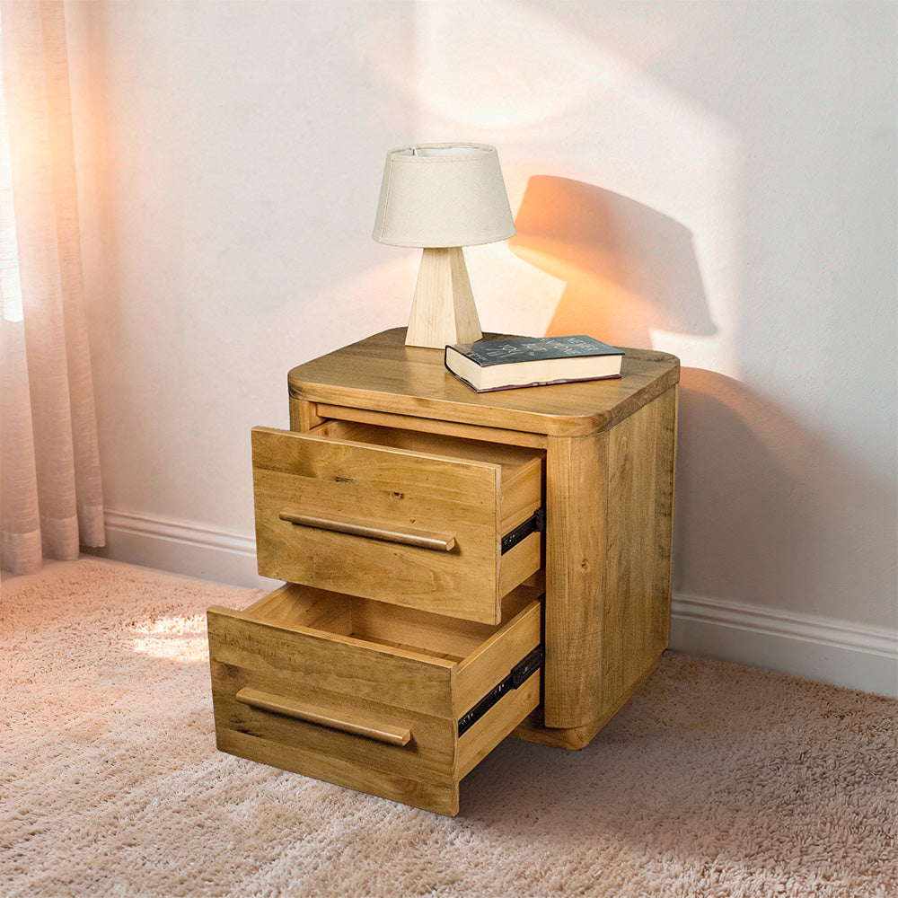 Kimberly 2 Drawer NZ Pine Bedside