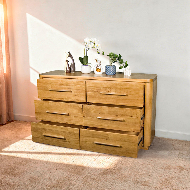 Kimberly 6 Drawer NZ Pine Lowboy