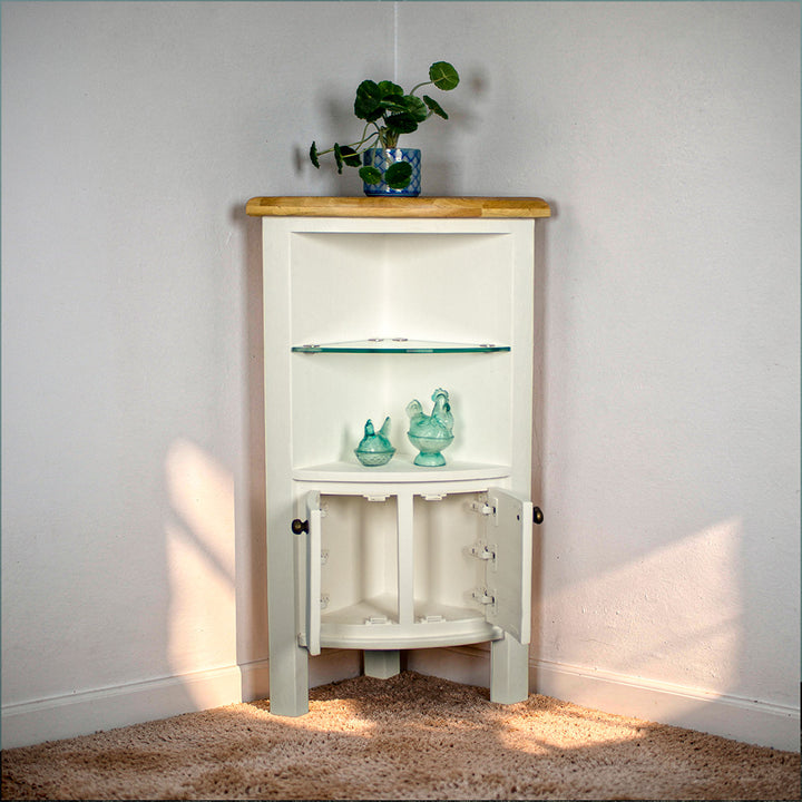 Loire Oak Corner Display Unit