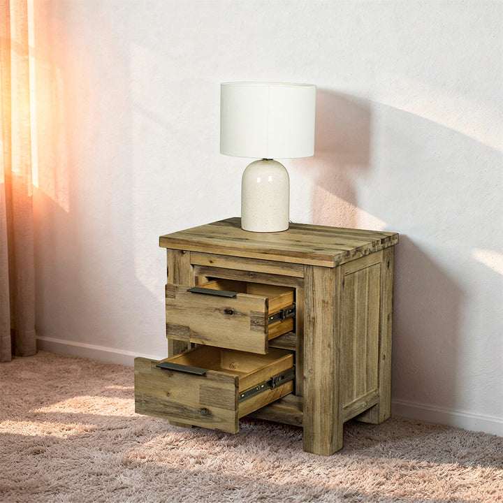Mars Two-Drawer Bedside Cabinet
