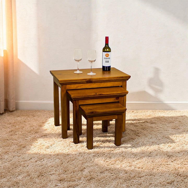 Montreal 3 Piece Pine Nesting Tables