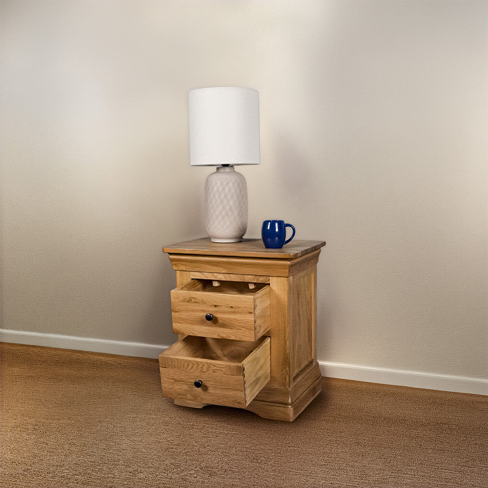 Oakland 2 Drawer Bedside Table