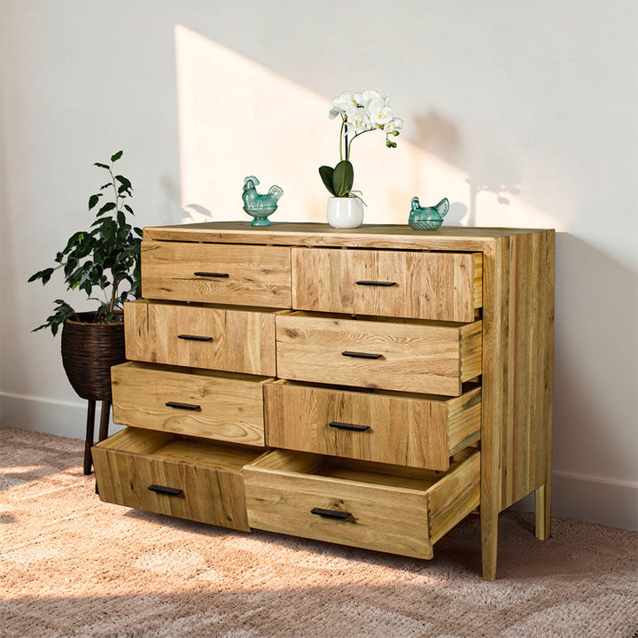Ormond 8 Drawer Oak Tallboy
