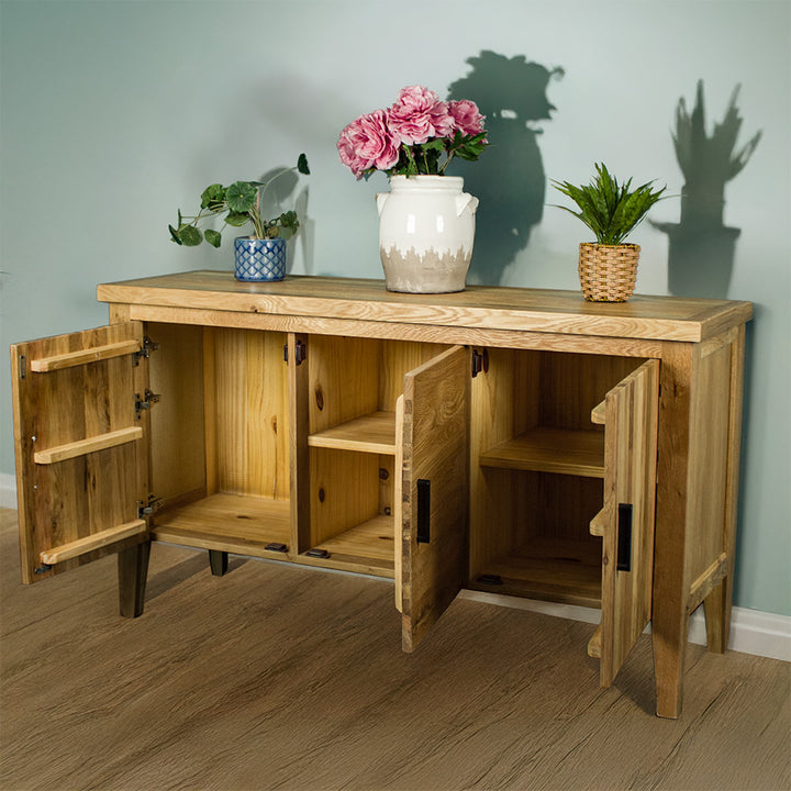 Oscar Compact Three Door Oak Buffet