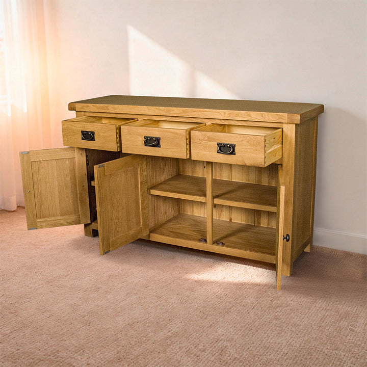 Queensland 3 Door Oak Sideboard