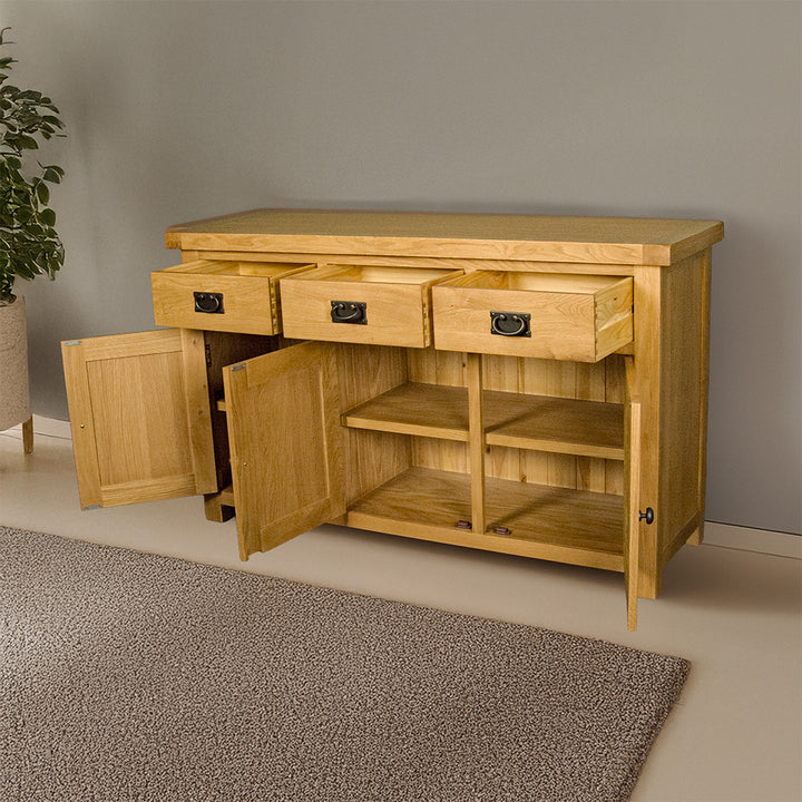 Queensland 3 Door Oak Sideboard