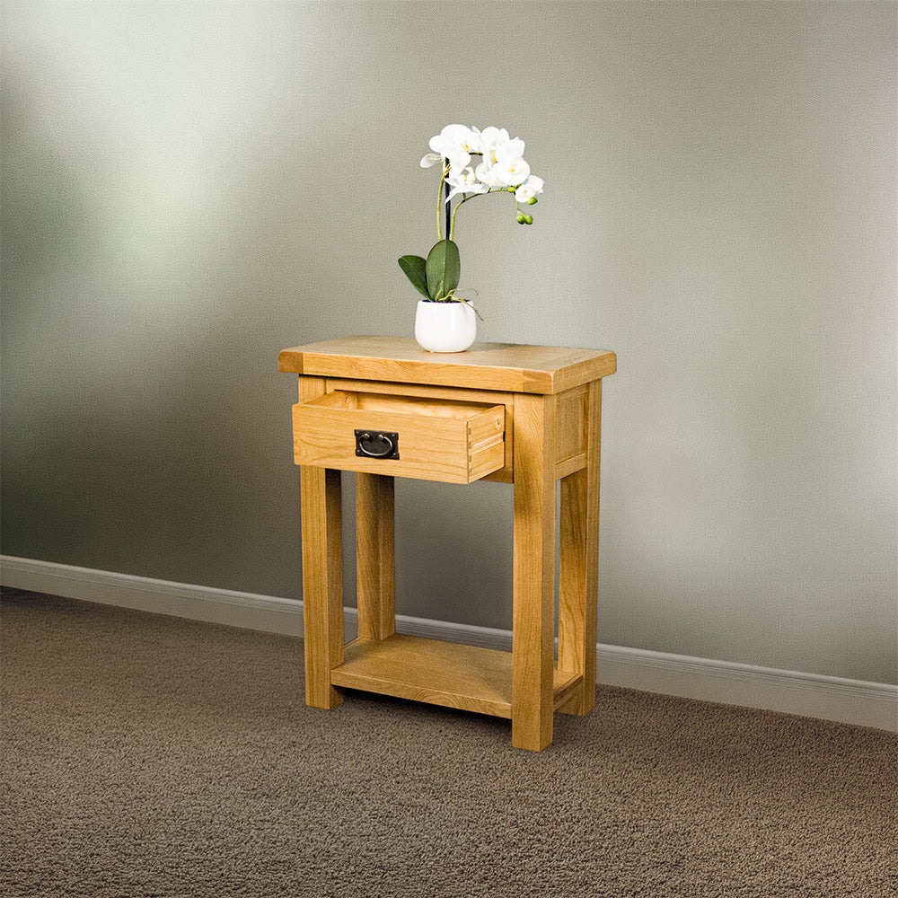 Queensland Compact Oak Hall Table
