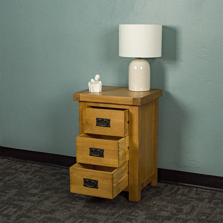 Queensland Oak Large Bedside Cabinet