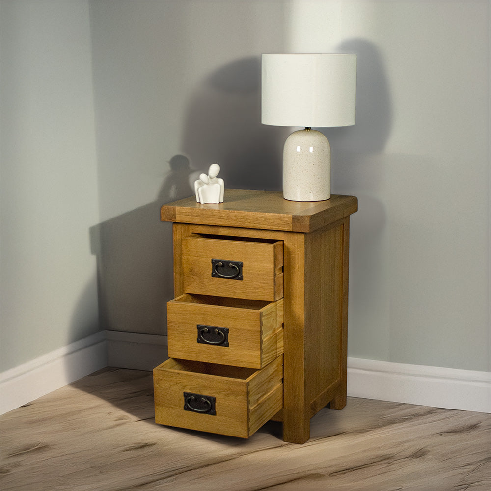 Queensland Oak Large Bedside Cabinet