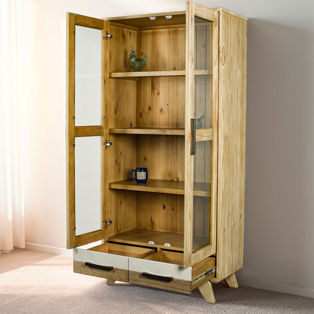 Soho NZ Pine Display Cabinet