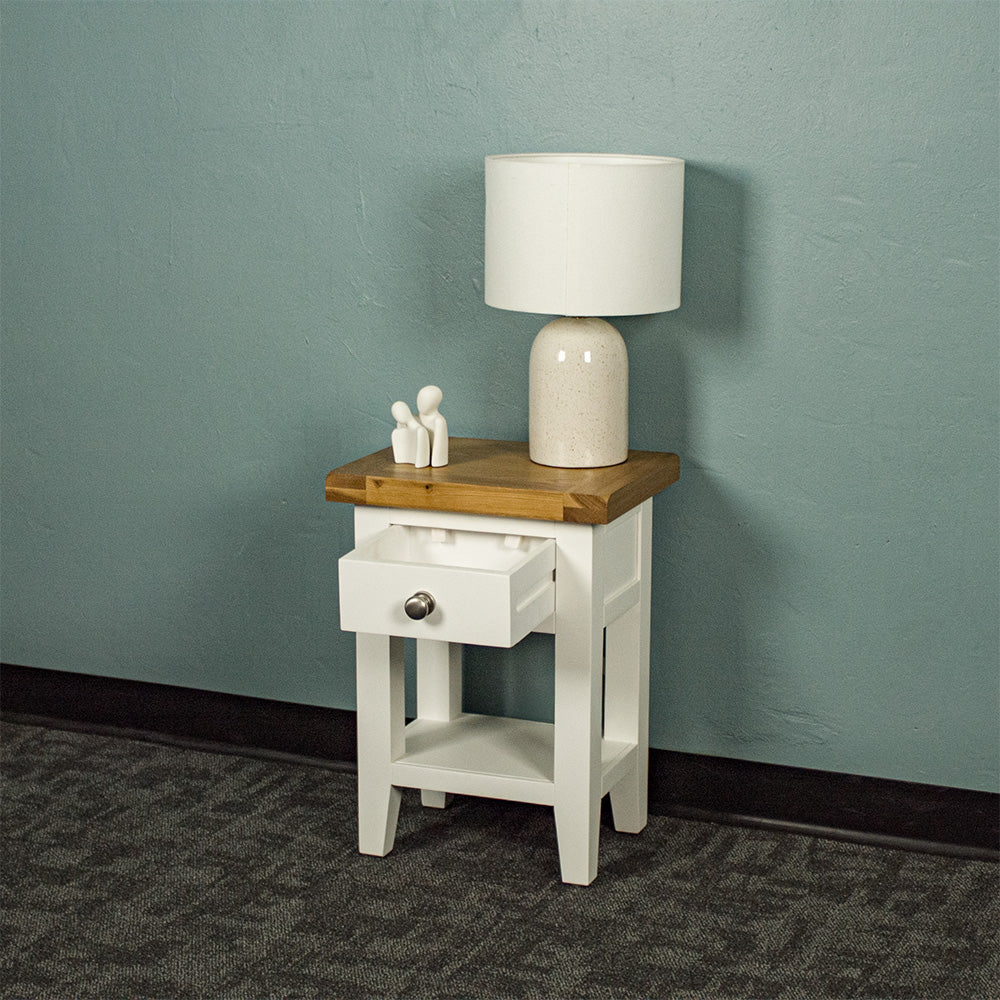 Tasmania Oak Top Bedside Table / Lamp Table